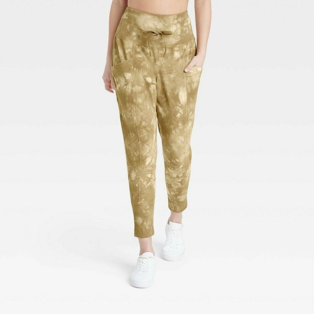 Women's High-Rise Ribbed Jogger Pants 25.5" - All in Motion SIZE L